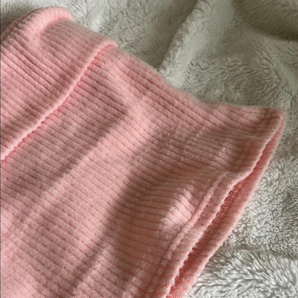 Pink Fuzzy Ribbed Tube Top - Picture 2 of 4